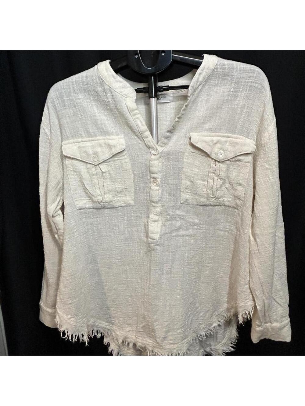 Carly Jean Women's Cream and White Shirt